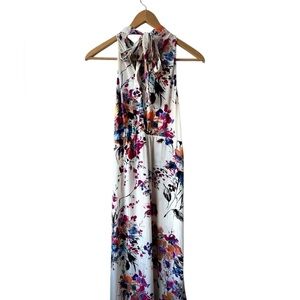 Staccato Maxi Halter Floral Abstract Dress